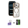 MARSİLYAN™- iPhone 17 Pro Max Kılıf Zirve Doku Prime - Siyah 360 Mat Full Body Arka Koruyucu + Bilvis Titan Kamera Lens - TU