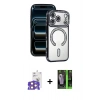 MARSİLYAN™- iPhone 17 Pro Max Kılıf Zirve Doku Prime - Siyah 360 Mat Full Body Arka Koruyucu + Bilvis Titan Kamera Lens - TU