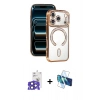 MARSİLYAN™- iPhone 17 Pro Max Kılıf Zirve Doku Prime - Siyah 3D Antistatik Cam Ekran Koruyucu + Bilvis Titan Kamera Lens - LT