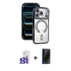 MARSİLYAN™- iPhone 17 Pro Max Kılıf Zirve Doku Prime - Siyah 3D Antistatik Hayalet Cam Ekran Koruyucu + Bilvis Titan Kamera Lens - LT