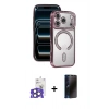 MARSİLYAN™- iPhone 17 Pro Max Kılıf Zirve Doku Prime - Siyah 3D Antistatik Hayalet Cam Ekran Koruyucu + Bilvis Titan Kamera Lens - NLGY