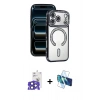 MARSİLYAN™- iPhone 17 Pro Max Kılıf Zirve Doku Prime - Siyah 3D Antistatik Seramik Nano Ekran Koruyucu + Bilvis Titan Kamera Lens - LT
