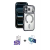 MARSİLYAN™- iPhone 17 Pro Max Kılıf Zirve Doku Prime - Siyah 3D Antistatik Seramik Nano Ekran Koruyucu + Bilvis Titan Kamera Lens - TU