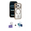 MARSİLYAN™- iPhone 17 Pro Max Kılıf Zirve Doku Prime - Siyah 3D Antistatik Seramik Nano Ekran Koruyucu + Bilvis Titan Kamera Lens - LT