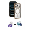 MARSİLYAN™- iPhone 17 Pro Max Kılıf Zirve Doku Prime - Siyah 3D Antistatik Seramik Nano Ekran Koruyucu + Bilvis Titan Kamera Lens - TU