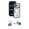 MARSİLYAN™- iPhone 17 Pro Max Kılıf Zirve Doku Prime - Siyah 3D Antistatik Seramik Nano Ekran Koruyucu + Bilvis Titan Kamera Lens - LT