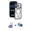 MARSİLYAN™- iPhone 17 Pro Max Kılıf Zirve Doku Prime - Siyah 3D Antistatik Seramik Nano Ekran Koruyucu + Bilvis Titan Kamera Lens - NLGY