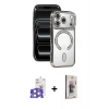 MARSİLYAN™- iPhone 17 Pro Max Kılıf Zirve Doku Prime - Siyah Bilvis 3D Cam Ekran Koruyucu + Bilvis Titan Kamera Lens - GS