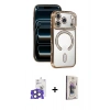 MARSİLYAN™- iPhone 17 Pro Max Kılıf Zirve Doku Prime - Siyah Bilvis 3D Cam Ekran Koruyucu + Bilvis Titan Kamera Lens - NLGY