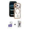 MARSİLYAN™- iPhone 17 Pro Max Kılıf Zirve Doku Prime - Siyah Bilvis 3D Cam Ekran Koruyucu + Bilvis Titan Kamera Lens - NLGY