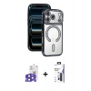MARSİLYAN™- iPhone 17 Pro Max Kılıf Zirve Doku Prime - Siyah Bilvis 3X AR Hayalet Cam Ekran Koruyucu + Bilvis Titan Kamera Lens - LT