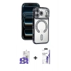 MARSİLYAN™- iPhone 17 Pro Max Kılıf Zirve Doku Prime - Siyah Bilvis 3X AR HD Cam Ekran Koruyucu + Bilvis Titan Kamera Lens - GS