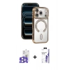 MARSİLYAN™- iPhone 17 Pro Max Kılıf Zirve Doku Prime - Siyah Bilvis 3X AR HD Cam Ekran Koruyucu + Bilvis Titan Kamera Lens - GS