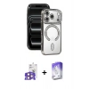 MARSİLYAN™- iPhone 17 Pro Max Kılıf Zirve Doku Prime - Siyah Bilvis 5in1 3D Magic Cam Ekran Koruyucu + Bilvis Titan Kamera Lens - TU
