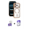 MARSİLYAN™- iPhone 17 Pro Max Kılıf Zirve Doku Prime - Siyah Bilvis 5in1 3D Magic Cam Ekran Koruyucu + Bilvis Titan Kamera Lens - TU