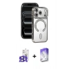 MARSİLYAN™- iPhone 17 Pro Max Kılıf Zirve Doku Prime - Siyah Bilvis 5in1 3D Magic Cam Ekran Koruyucu + Bilvis Titan Kamera Lens - LT