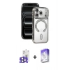 MARSİLYAN™- iPhone 17 Pro Max Kılıf Zirve Doku Prime - Siyah Bilvis 5in1 3D Magic Cam Ekran Koruyucu + Bilvis Titan Kamera Lens - NLGY