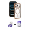 MARSİLYAN™- iPhone 17 Pro Max Kılıf Zirve Doku Prime - Siyah Bilvis 5in1 3D Magic Cam Ekran Koruyucu + Bilvis Titan Kamera Lens - NLGY
