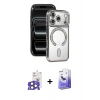 MARSİLYAN™- iPhone 17 Pro Max Kılıf Zirve Doku Prime - Siyah Bilvis 5in1 5D Magic Hayalet Cam Ekran Koruyucu + Natural Grey Bilvis Titan Kamera Lens