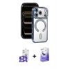 MARSİLYAN™- iPhone 17 Pro Max Kılıf Zirve Doku Prime - Siyah Bilvis 5in1 5D Magic Hayalet Cam Ekran Koruyucu + Bilvis Titan Kamera Lens - GS
