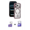 MARSİLYAN™- iPhone 17 Pro Max Kılıf Zirve Doku Prime - Siyah Bilvis 5in1 5D Magic Hayalet Cam Ekran Koruyucu + Turuncu Bilvis Titan Kamera Lens