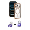 MARSİLYAN™- iPhone 17 Pro Max Kılıf Zirve Doku Prime - Siyah Bilvis 5in1 5D Magic Hayalet Cam Ekran Koruyucu + Natural Grey Bilvis Titan Kamera Lens