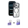 MARSİLYAN™- iPhone 17 Pro Max Kılıf Zirve Doku Prime - Siyah Bilvis 5in1 5D Magic Hayalet Cam Ekran Koruyucu + Bilvis Titan Kamera Lens - GS