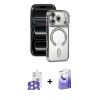 MARSİLYAN™- iPhone 17 Pro Max Kılıf Zirve Doku Prime - Siyah Bilvis 5in1 5D Magic Hayalet Cam Ekran Koruyucu + Bilvis Titan Kamera Lens - GS
