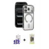 MARSİLYAN™- iPhone 17 Pro Max Kılıf Zirve Doku Prime - Siyah Joko Magic 5D Hayalet Cam + Bilvis Titan Kamera Lens - NLGY
