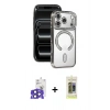 MARSİLYAN™- iPhone 17 Pro Max Kılıf Zirve Doku Prime - Siyah Joko Magic 5D Hayalet Cam + Lacivert Bilvis Titan Kamera Lens