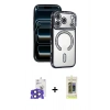 MARSİLYAN™- iPhone 17 Pro Max Kılıf Zirve Doku Prime - Siyah Joko Magic 5D Hayalet Cam + Lacivert Bilvis Titan Kamera Lens