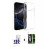 MARSİLYAN™- iPhone 17 Pro Max Kılıf Zirve Doku - Şeffaf 360 Full Body Arka Koruyucu + Bilvis Titan Kamera Lens - NLGY