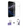 MARSİLYAN™- iPhone 17 Pro Max Kılıf Zirve Doku - Siyah Bilvis 3X AR Hayalet Cam Ekran Koruyucu + Bilvis Titan Kamera Lens - NLGY