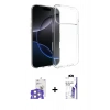 MARSİLYAN™- iPhone 17 Pro Max Kılıf Zirve Doku - Siyah Bilvis 3X AR HD Cam Ekran Koruyucu + Bilvis Titan Kamera Lens - GS