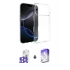 MARSİLYAN™- iPhone 17 Pro Max Kılıf Zirve Doku - Siyah Bilvis 5in1 3D Magic Cam Ekran Koruyucu + Bilvis Titan Kamera Lens - GS