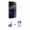 MARSİLYAN™- iPhone 17 Pro Max Kılıf Zirve Doku - Siyah Bilvis 5in1 3D Magic Cam Ekran Koruyucu + Bilvis Titan Kamera Lens - LT