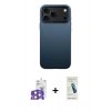 MARSİLYAN™- iPhone 17 Pro Max Kılıf Zirve Modern Prime - Şeffaf Pasifik Cam Ekran Koruyucu + Bilvis Titan Kamera Lens - TU