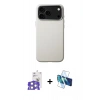 MARSİLYAN™- iPhone 17 Pro Max Kılıf Zirve Modern Prime - Siyah 3D Antistatik Cam Ekran Koruyucu + Bilvis Titan Kamera Lens - GS