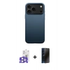 MARSİLYAN™- iPhone 17 Pro Max Kılıf Zirve Modern Prime - Siyah 3D Antistatik Hayalet Cam Ekran Koruyucu + Bilvis Titan Kamera Lens - GS