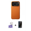 MARSİLYAN™- iPhone 17 Pro Max Kılıf Zirve Modern Prime - Siyah 3D Antistatik Hayalet Cam Ekran Koruyucu + Bilvis Titan Kamera Lens - GS