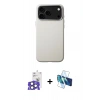 MARSİLYAN™- iPhone 17 Pro Max Kılıf Zirve Modern Prime - Siyah 3D Antistatik Seramik Nano Ekran Koruyucu + Bilvis Titan Kamera Lens - NLGY