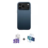 MARSİLYAN™- iPhone 17 Pro Max Kılıf Zirve Modern Prime - Siyah 3D Antistatik Seramik Nano Ekran Koruyucu + Bilvis Titan Kamera Lens - TU