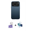 MARSİLYAN™- iPhone 17 Pro Max Kılıf Zirve Modern Prime - Siyah 3D Antistatik Seramik Nano Ekran Koruyucu + Bilvis Titan Kamera Lens - GS