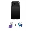 MARSİLYAN™- iPhone 17 Pro Max Kılıf Zirve Modern Prime - Siyah 3D Antistatik Seramik Nano Ekran Koruyucu + Bilvis Titan Kamera Lens - TU