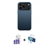 MARSİLYAN™- iPhone 17 Pro Max Kılıf Zirve Modern Prime - Siyah 3D Antistatik Seramik Nano Ekran Koruyucu + Bilvis Titan Kamera Lens - NLGY