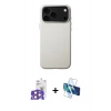 MARSİLYAN™- iPhone 17 Pro Max Kılıf Zirve Modern Prime - Siyah 3D Antistatik Seramik Nano Ekran Koruyucu + Bilvis Titan Kamera Lens - TU