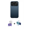 MARSİLYAN™- iPhone 17 Pro Max Kılıf Zirve Modern Prime - Siyah 3D Antistatik Seramik Nano Ekran Koruyucu + Bilvis Titan Kamera Lens - LT