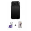 MARSİLYAN™- iPhone 17 Pro Max Kılıf Zirve Modern Prime - Siyah Bilvis 3D Cam Ekran Koruyucu + Bilvis Titan Kamera Lens - TU