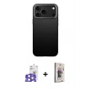 MARSİLYAN™- iPhone 17 Pro Max Kılıf Zirve Modern Prime - Siyah Bilvis 3D Cam Ekran Koruyucu + Bilvis Titan Kamera Lens - GS