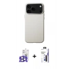 MARSİLYAN™- iPhone 17 Pro Max Kılıf Zirve Modern Prime - Siyah Bilvis 3X AR Hayalet Cam Ekran Koruyucu + Bilvis Titan Kamera Lens - NLGY
